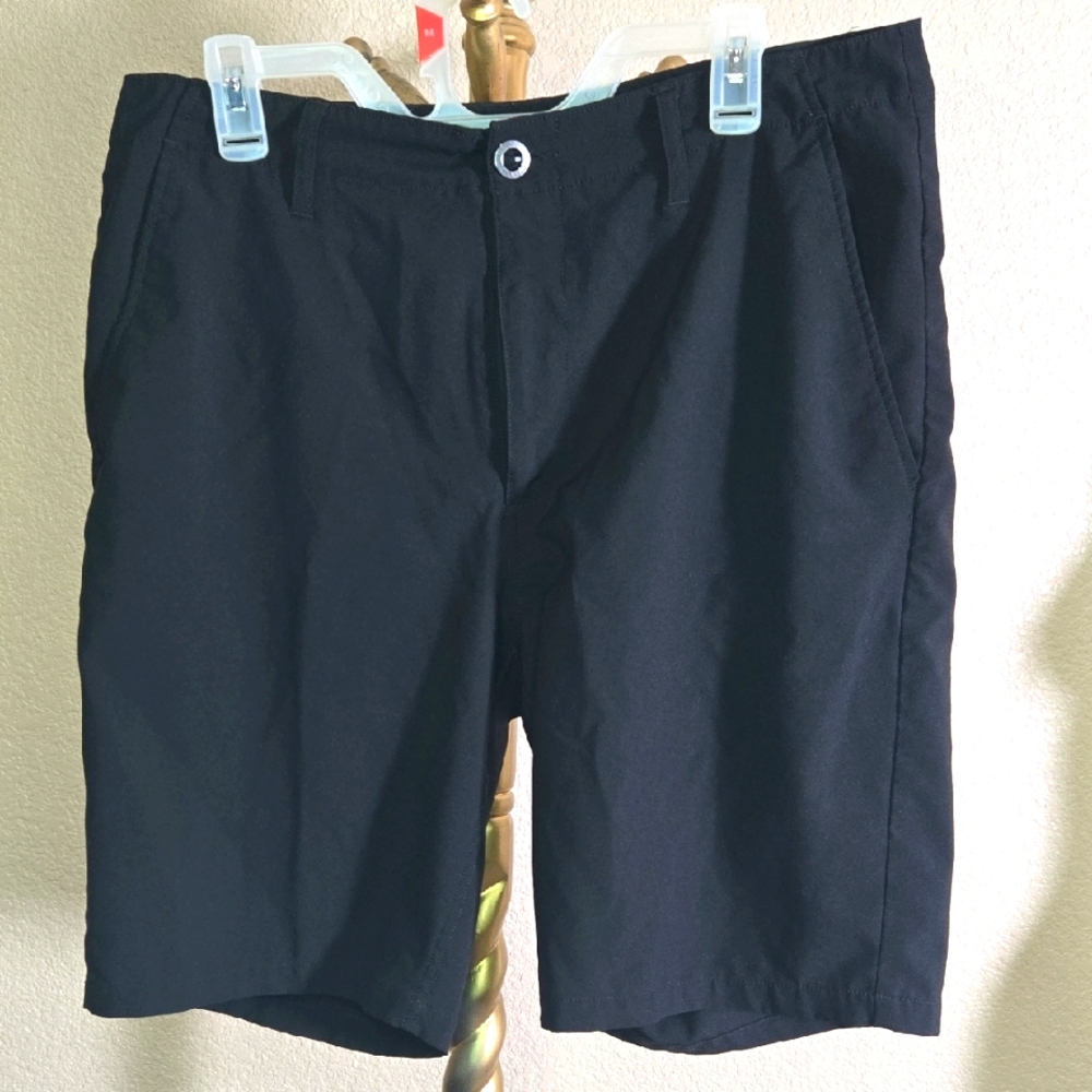 Volcom Black Flat Front Shorts Casual Style